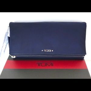 Tumi Foldover Leather Trimmed Nylon Travel Wallet